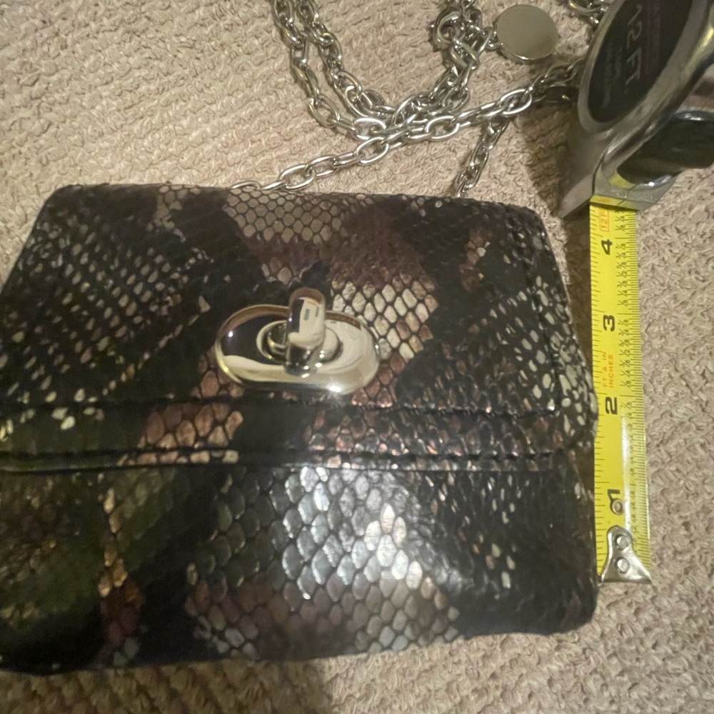 Banana Republic Python Leather Crossbody With Sil… - image 2